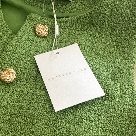 Vici Green Textured Pantsuit - Picture 2 of 2